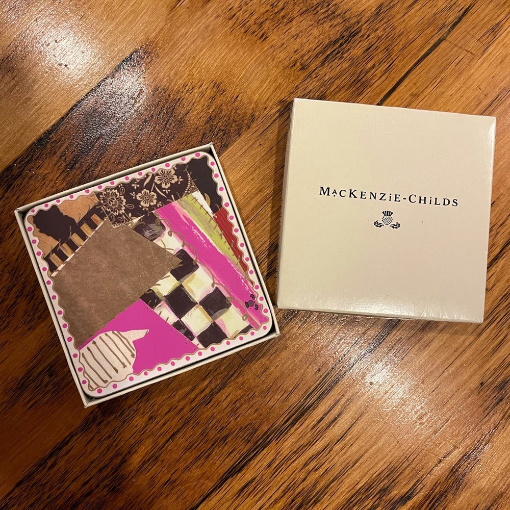 Mackenzie Childs Four Coasters